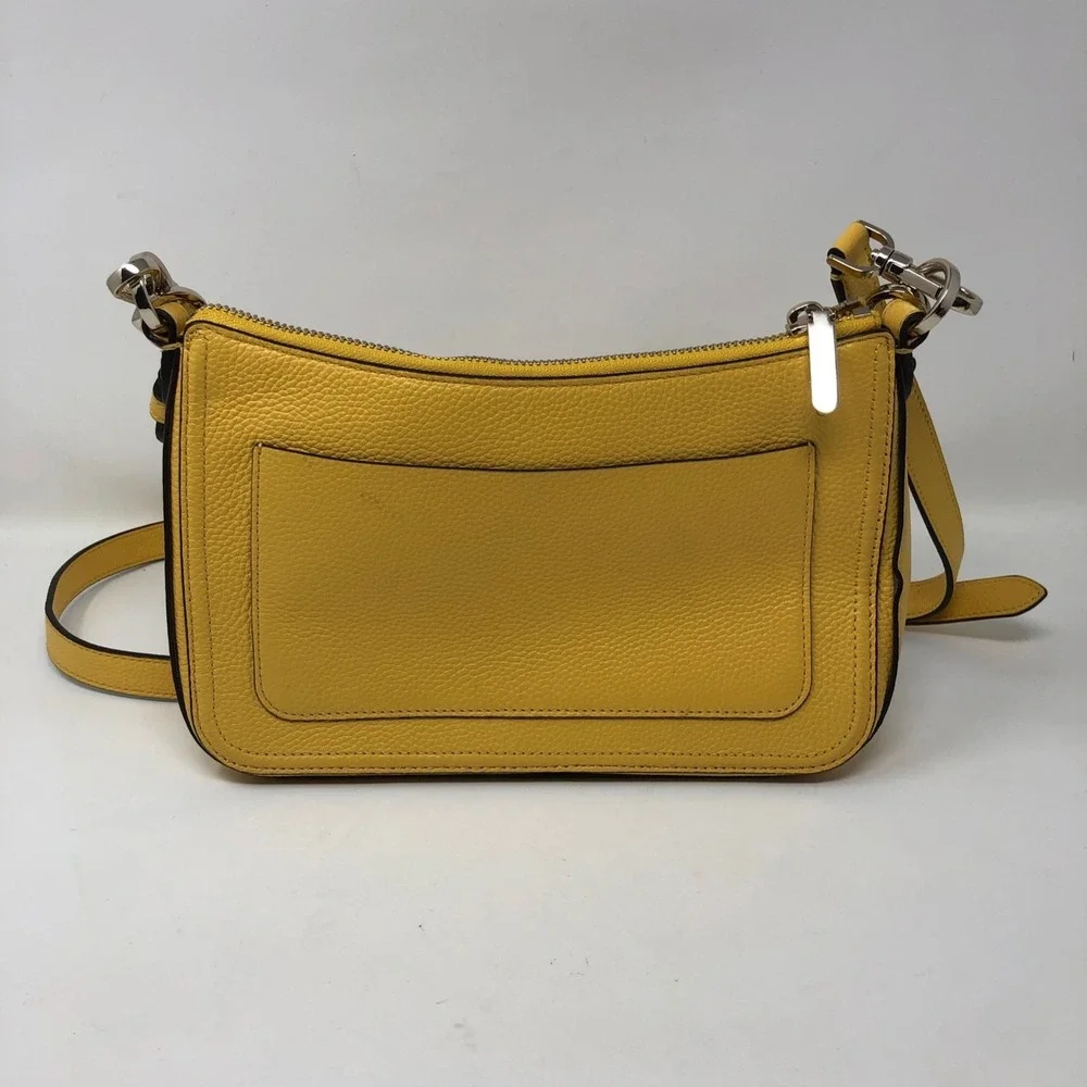 Kate Spade Hudson Medium Convertible Crossbody Purse Womens Small Yellow Leather - Picture 6 of 15
